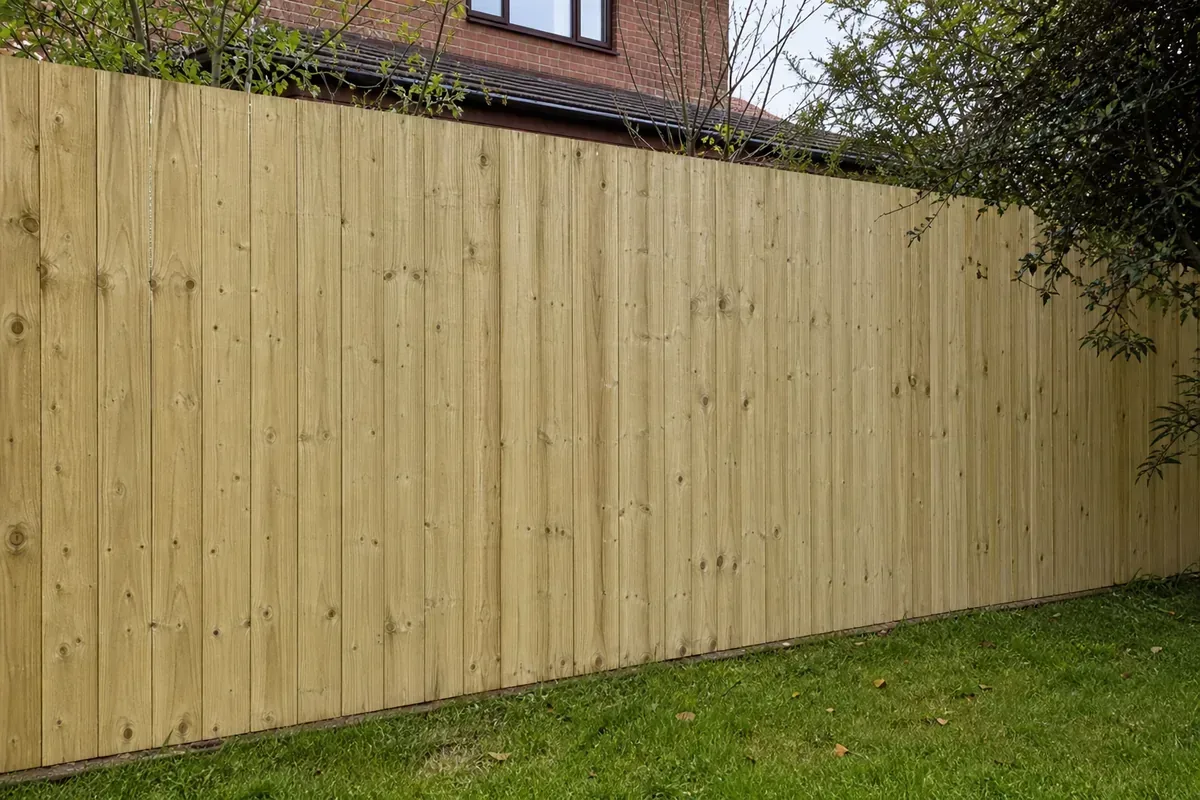Closeboard wooden fencing installed in Tamworth