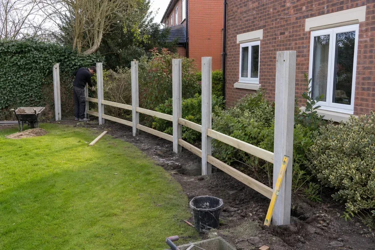 Professional fence installation at a Tamworth home