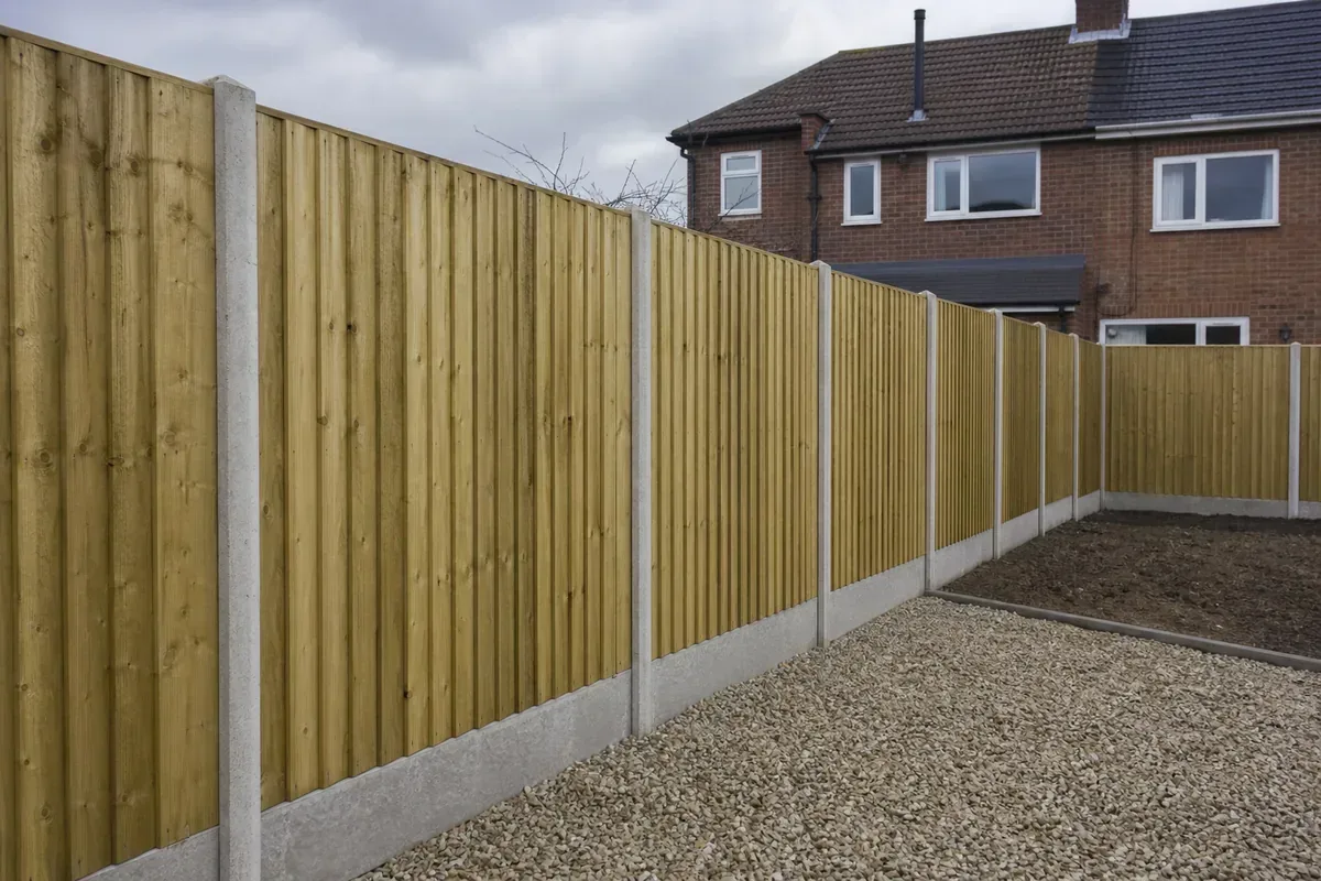 Garden fencing installed at a residential property in Tamworth